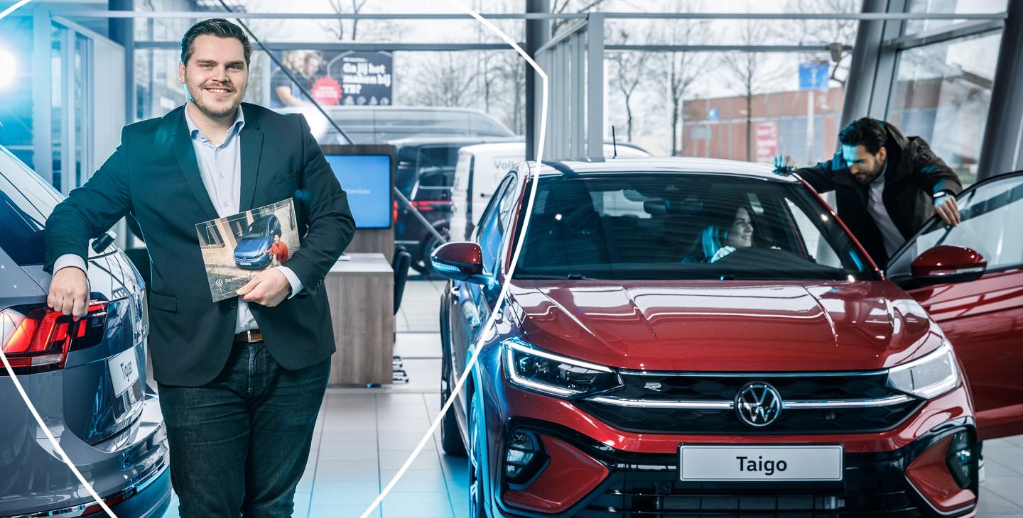 VW Taigo in de showroom
